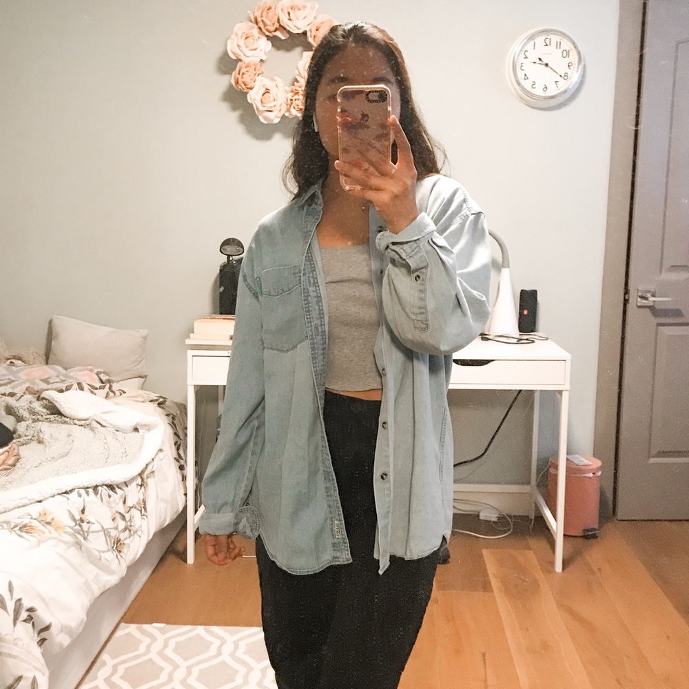 vintage oversized denim shirt